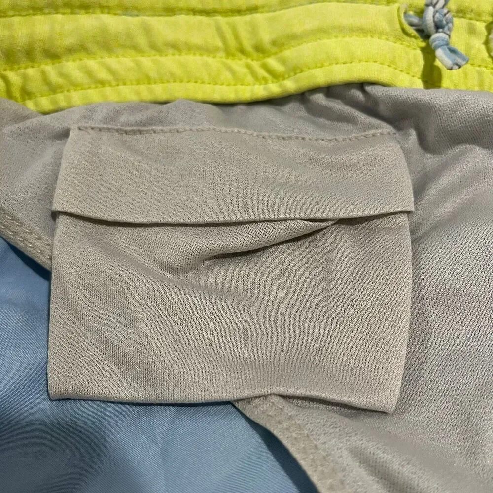 Brooks Blue & Yellow Lined Athletic Shorts size Small - Picture 4 of 5